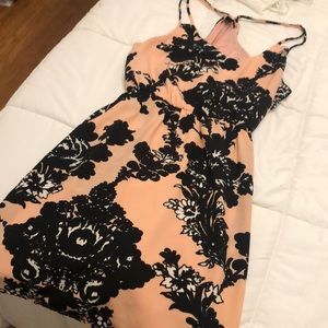 WINDSOR small black and pink floral dress